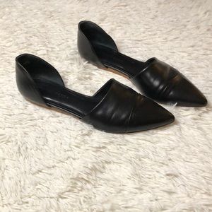 Designer Italian leather D’Orsay flats size 10